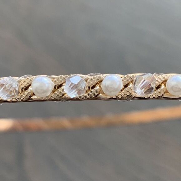 Sparkly Jeweled Headband with Pearls & Crystals for Teens or Kids - Picture 4 of 12